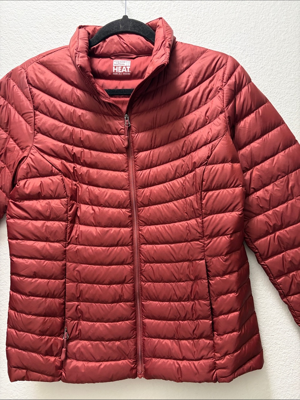 32 Degrees Women's Quilted Puffer Jacket in Rust